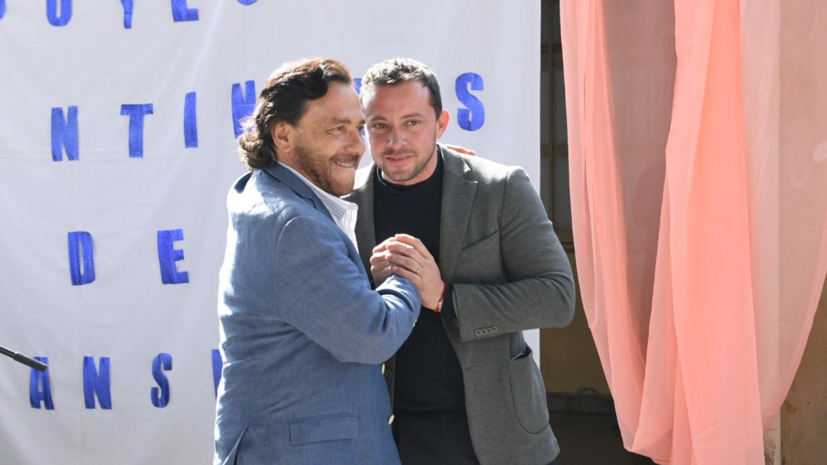 Matías Assennato con Gustavo Sáenz